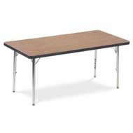 24x48 Activity Table with Adjustable Legs Oak Top